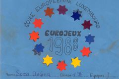 Eurojeux 1988 Ecole europeenne Luxembourg